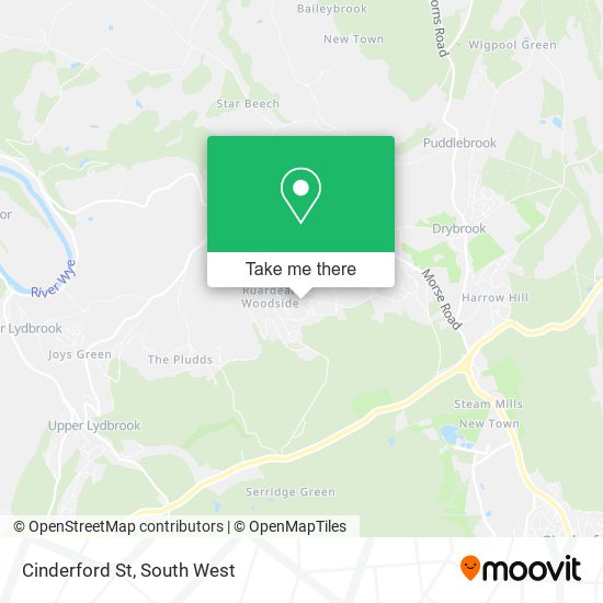Cinderford St map