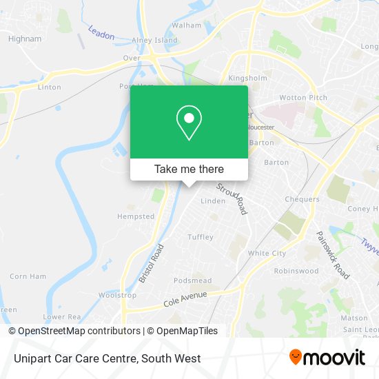 Unipart Car Care Centre map