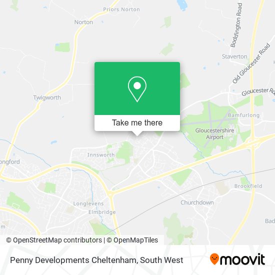 Penny Developments Cheltenham map