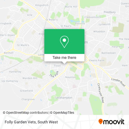 Folly Garden Vets map