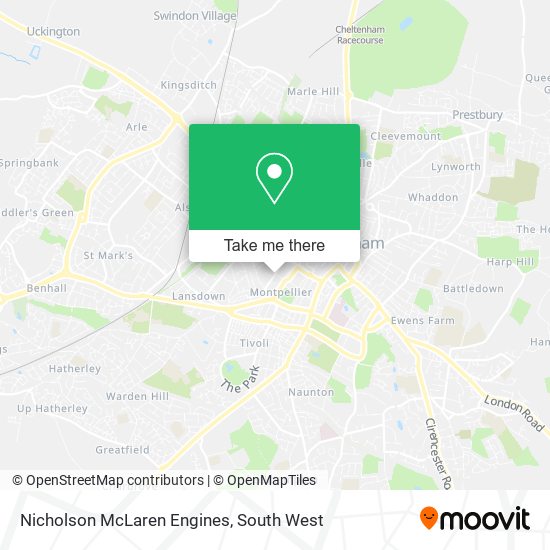 Nicholson McLaren Engines map