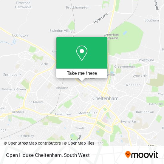 Open House Cheltenham map