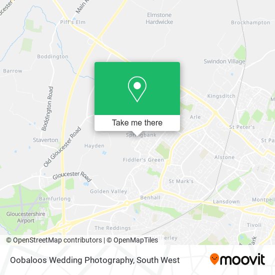Oobaloos Wedding Photography map
