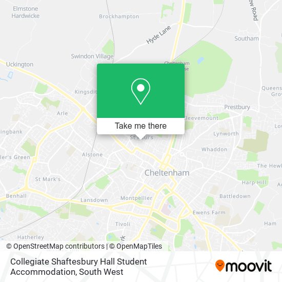 Collegiate Shaftesbury Hall Student Accommodation map