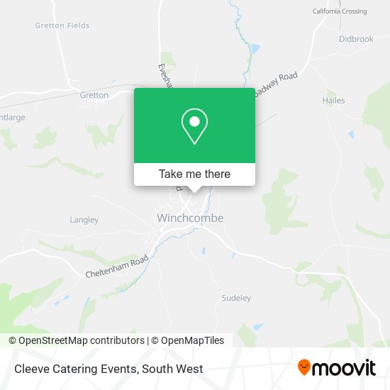 Cleeve Catering Events map