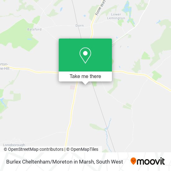 Burlex Cheltenham / Moreton in Marsh map