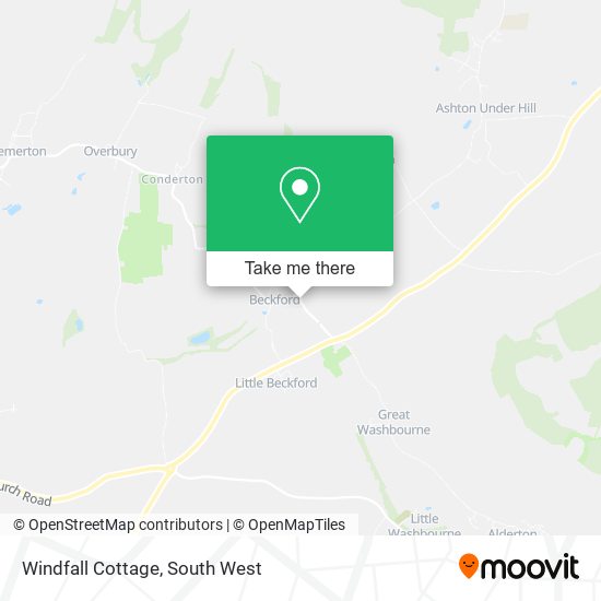 Windfall Cottage map