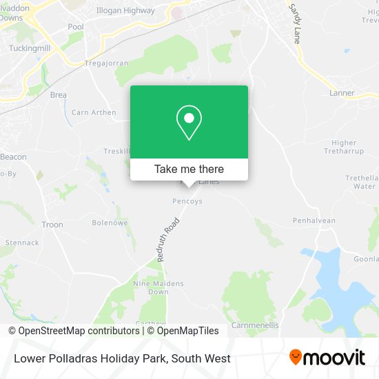 Lower Polladras Holiday Park map