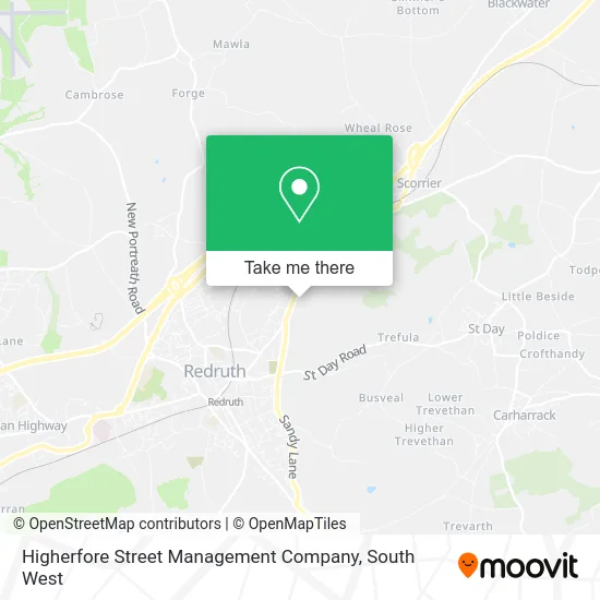 Higherfore Street Management Company map
