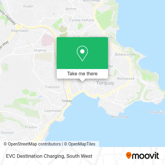 EVC Destination Charging map