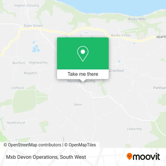 Mxb Devon Operations map