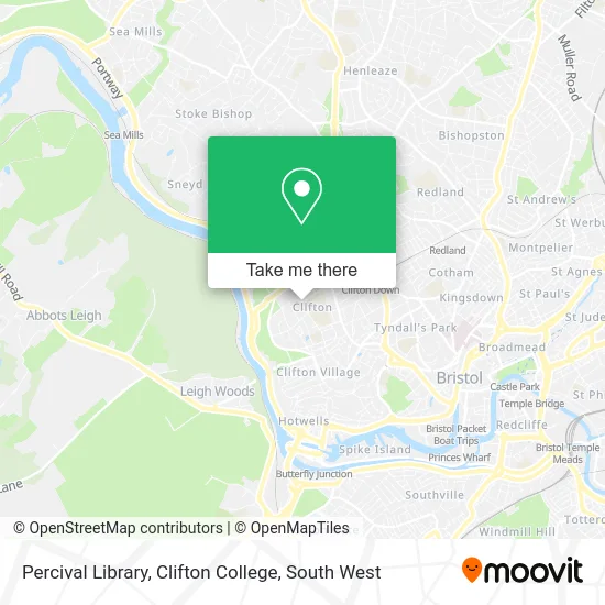 Percival Library, Clifton College map