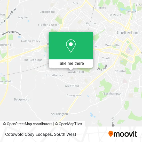 Cotswold Cosy Escapes map