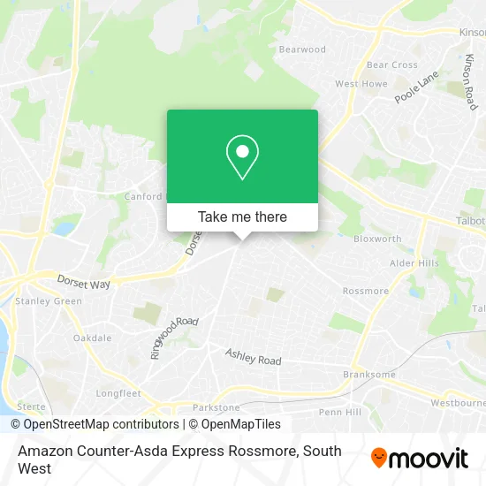 Amazon Counter-Asda Express Rossmore map
