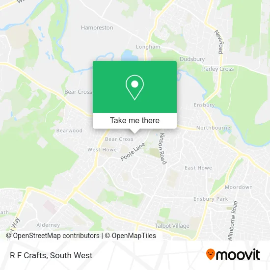 R F Crafts map