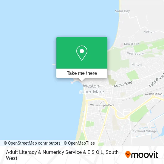 Adult Literacy & Numericy Service & E S O L map