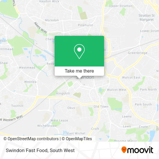 Swindon Fast Food map