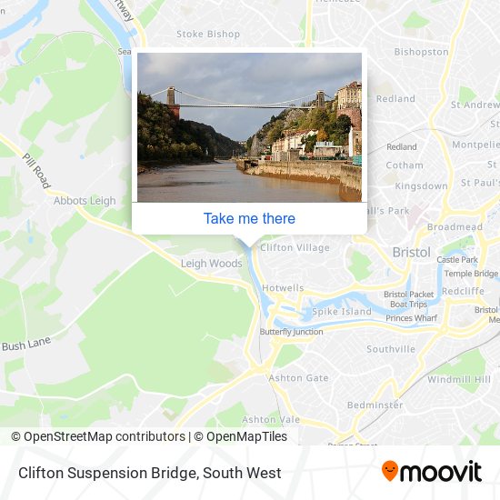 Clifton Suspension Bridge map