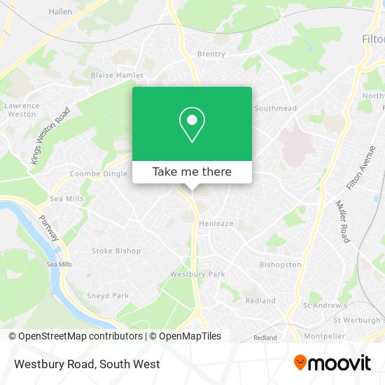 Westbury Road map