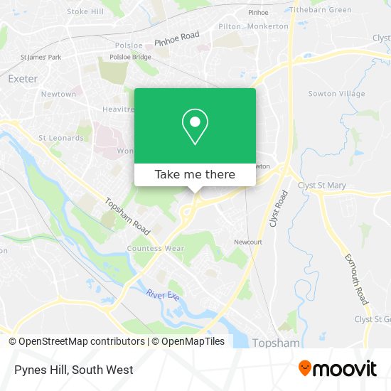 Pynes Hill map