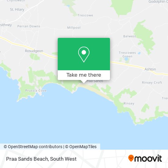 Praa Sands Beach map