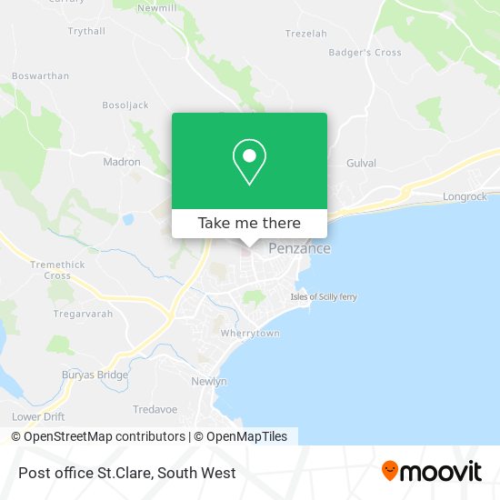 Post office St.Clare map