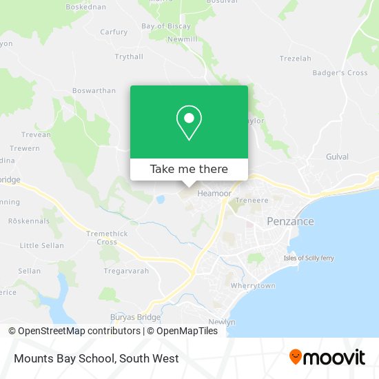 Mounts Bay School map