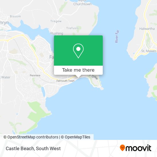 Castle Beach map