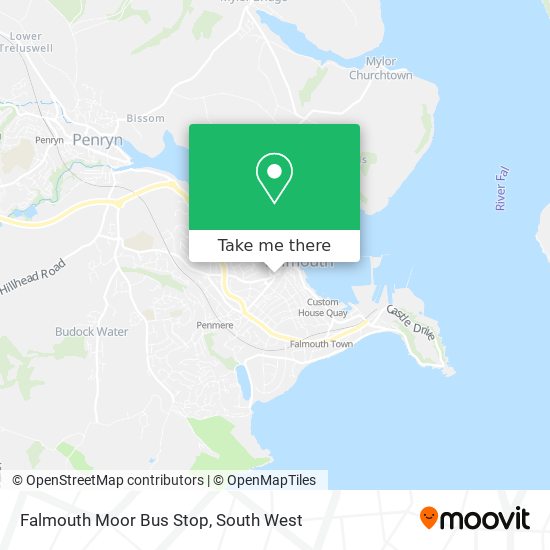 Falmouth Moor Bus Stop map