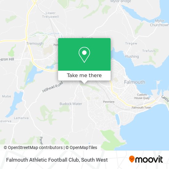 Falmouth Athletic Football Club map