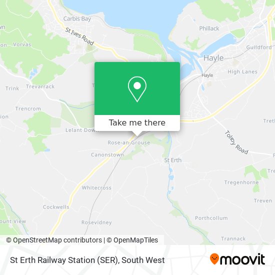 St Erth Railway Station (SER) map