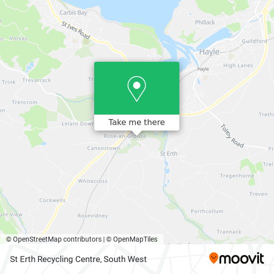 St Erth Recycling Centre map