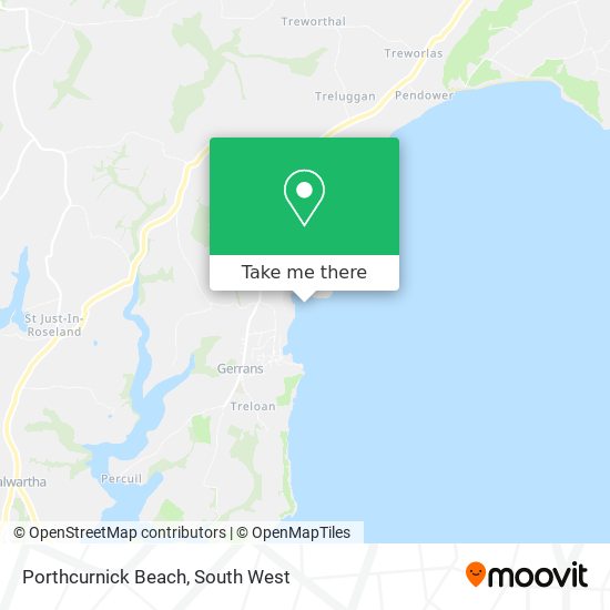 Porthcurnick Beach map