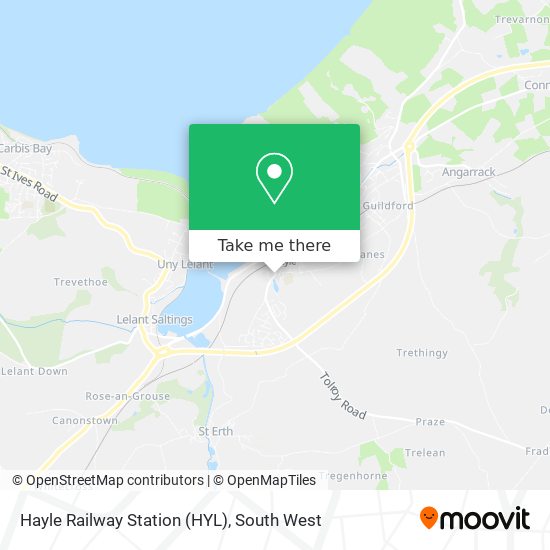 Hayle Railway Station (HYL) map