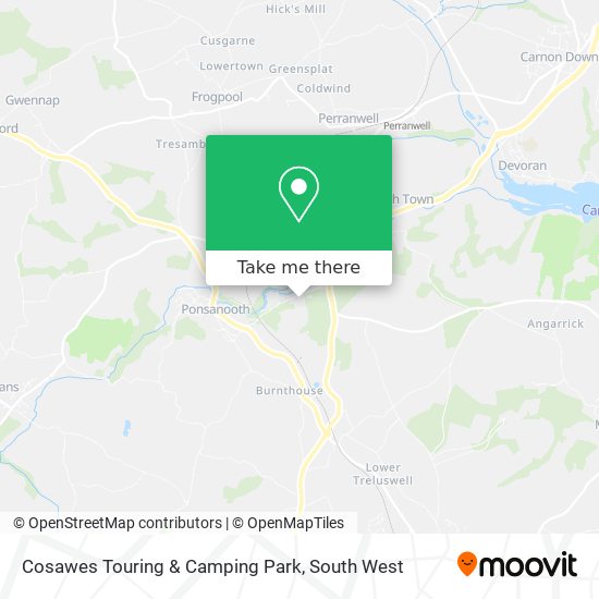 Cosawes Touring & Camping Park map