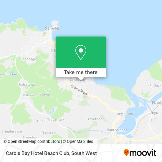 Carbis Bay Hotel Beach Club map