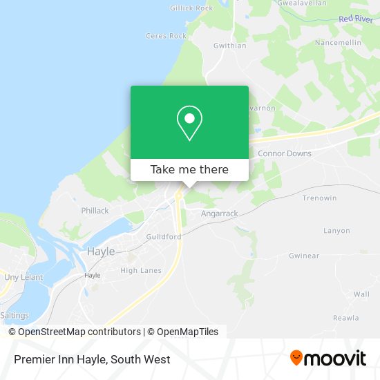 Premier Inn Cornwall Map How To Get To Premier Inn Hayle In Cornwall By Bus Or Train?