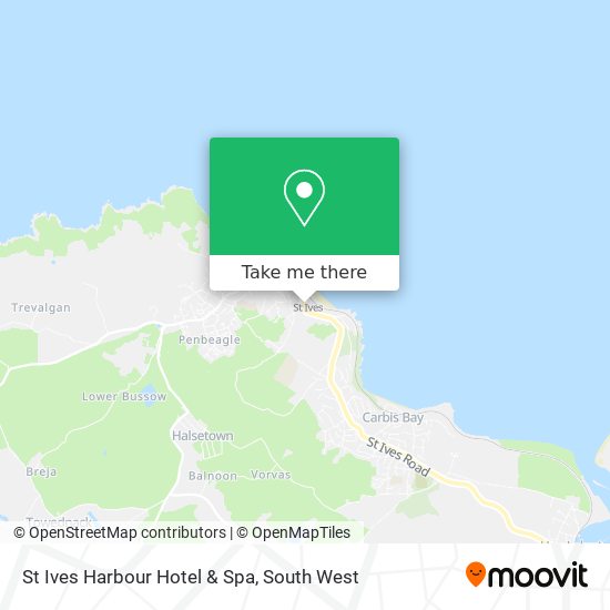 St Ives Harbour Hotel & Spa map