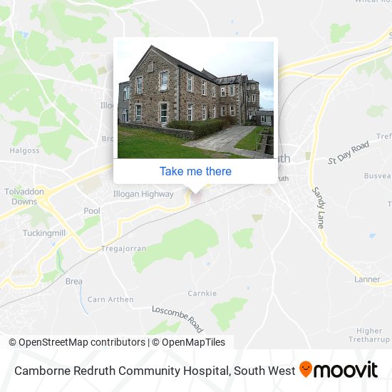Camborne Redruth Community Hospital map