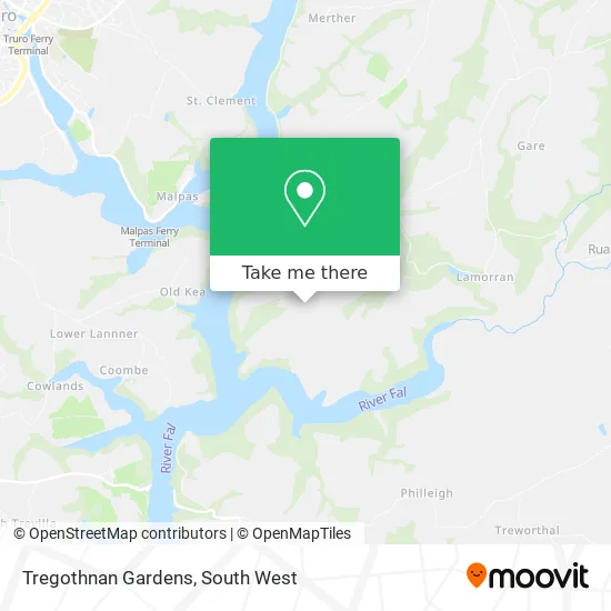Tregothnan Gardens map