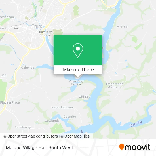 Malpas Village Hall map
