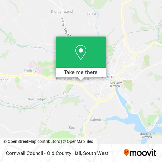 Cornwall Council - Old County Hall map