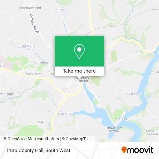 Truro  County Hall map
