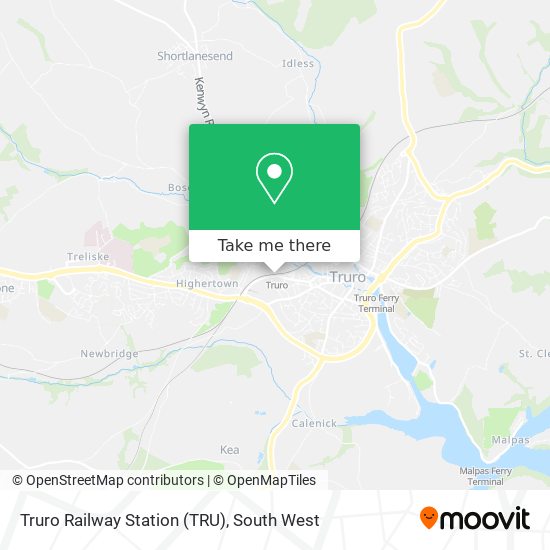 Truro Railway Station (TRU) map