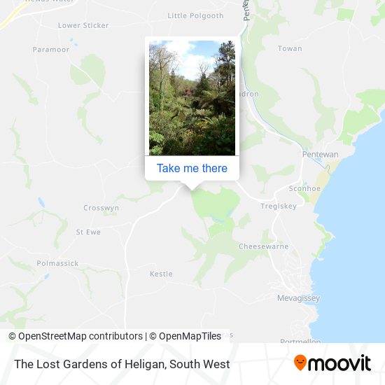 The Lost Gardens of Heligan map