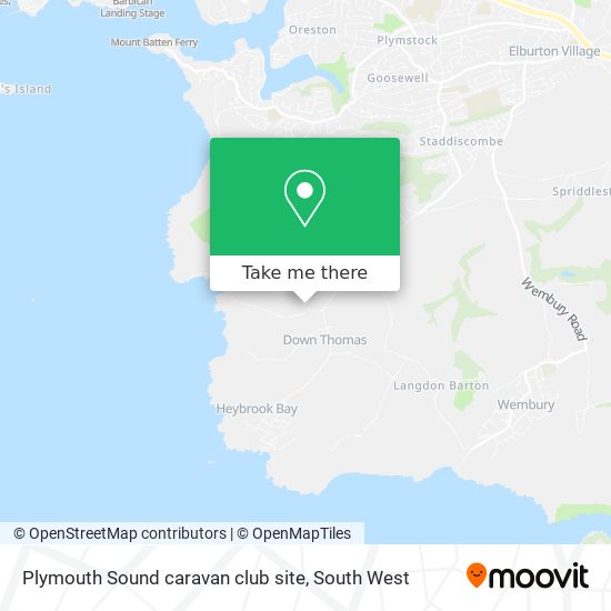 Plymouth Sound caravan club site map
