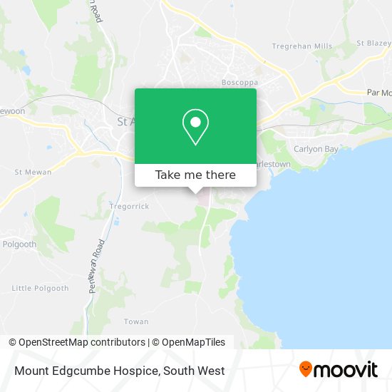 Mount Edgcumbe Hospice map