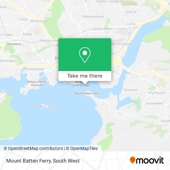 Mount Batten Ferry map