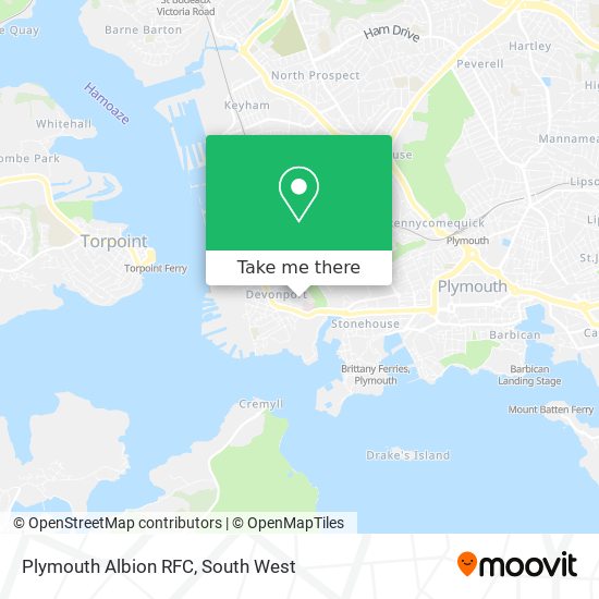 Plymouth Albion RFC map