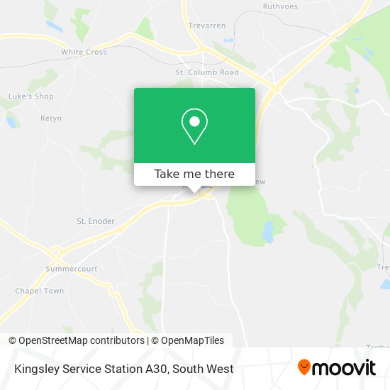 Kingsley Service Station A30 map